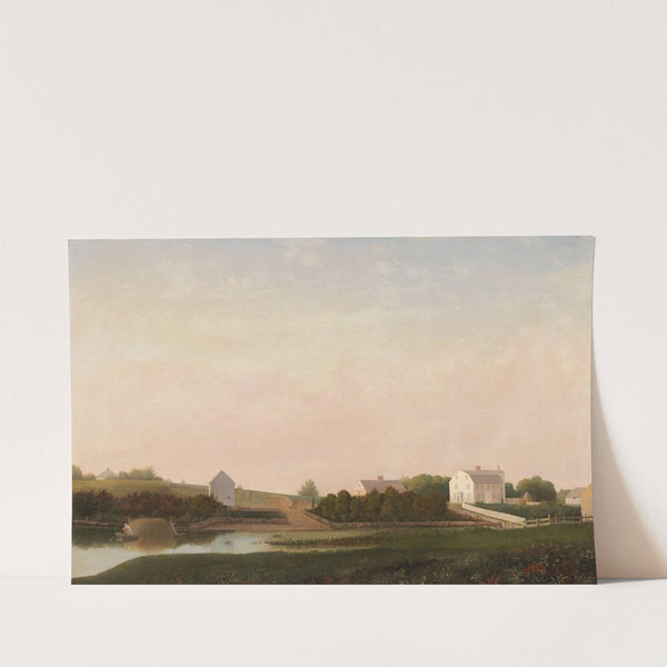 Babson and Ellery Houses (ca 1863) by Fitz Henry Lane