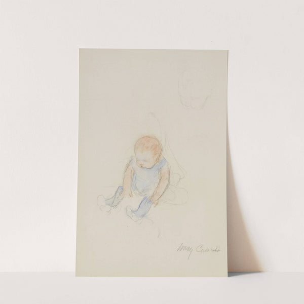 Baby in Blue Dress with Red Hair by Mary Cassatt