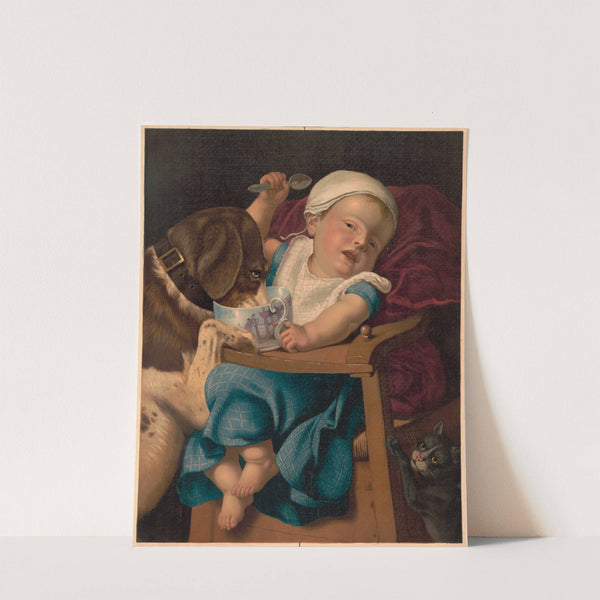 Baby in trouble (1869) by Louis Prang & Co.