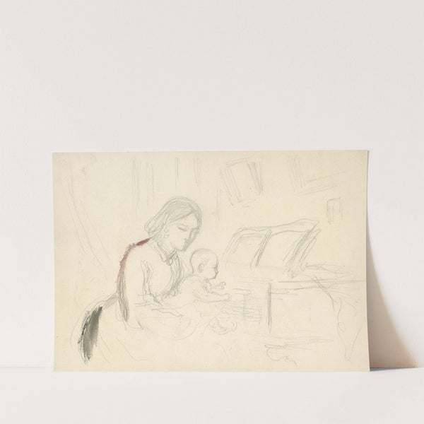 Baby playing the piano (1862) by Thomas Nast