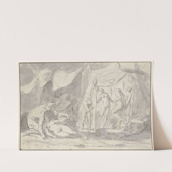 Bacchanal, Nymphen und Faune tanzen um eine Panherme by Raymond Lafage