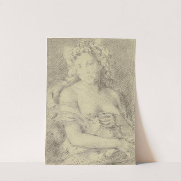 Bacchante with curly hair by Angilbert Göbel