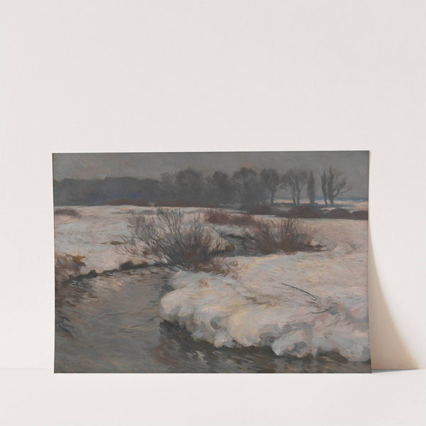 Bach im Winter (Landschaft) by Hans von Hayek
