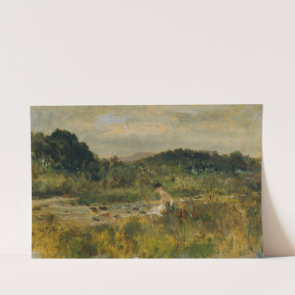 Bachlandschaft mit sitzendem Mädchen by Johann Till the younger