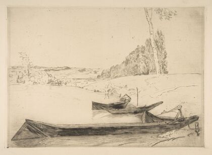Bachots au bords de la Seine (1858)