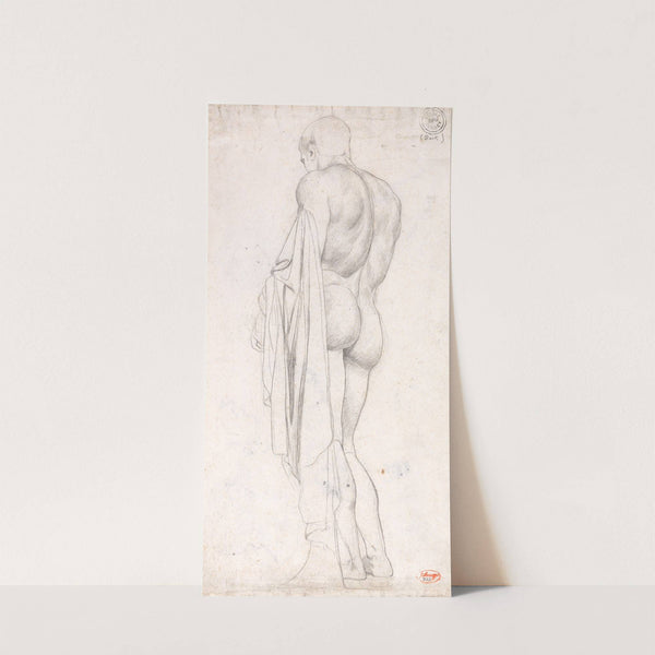 Back View of a Standing Classical Male Figure by George Romney