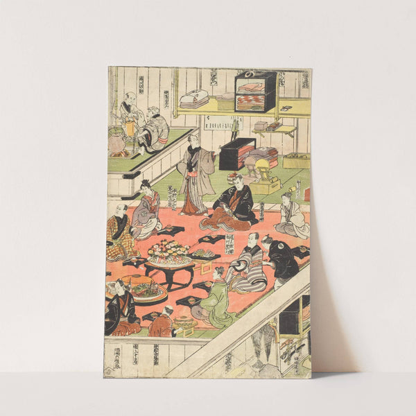 Backstage Celebrations of a Full-house Hit at the Nakamura Theater by Utagawa Kunisada (Toyokuni III)