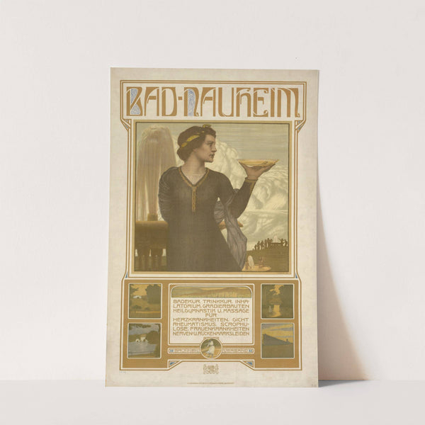 Bad Nauheim. Badekur, Trinkkur, Inhalatorium, Gradierbauten, Heilgymnastik und Massage (1904) by Johann Vincenz Cissarz