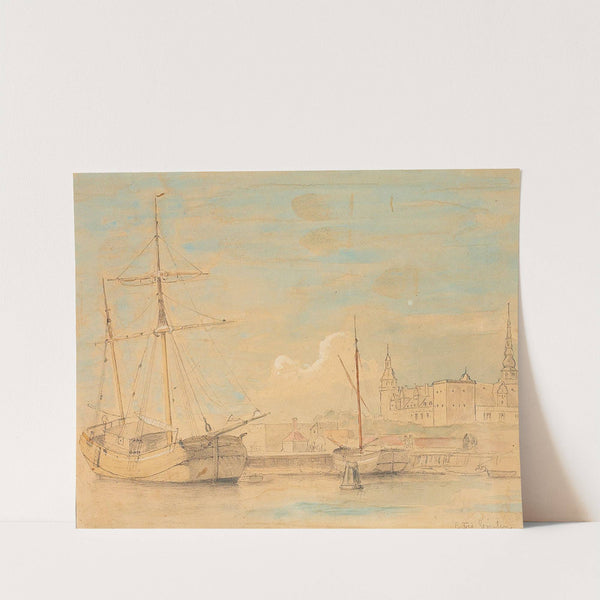 Både til kajs ved Kronborg by Carl Frederik Sørensen