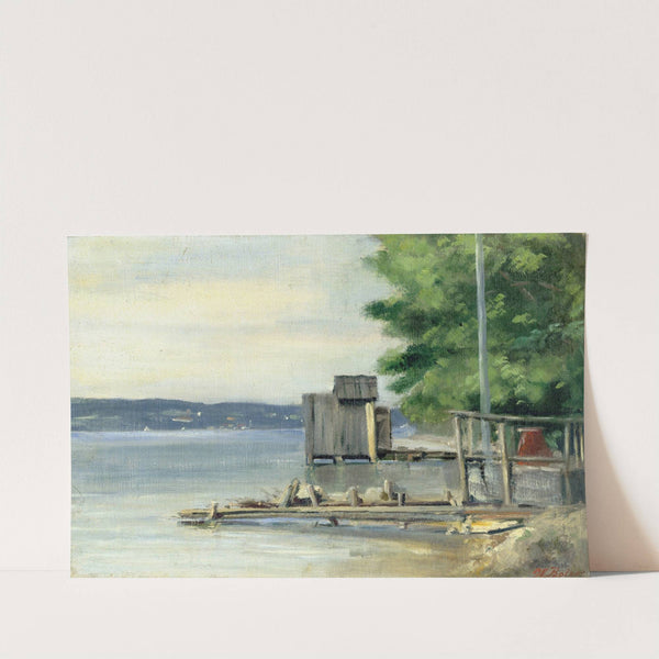 Badehütte am Starnberger See bei Ambach by Carl Bolze