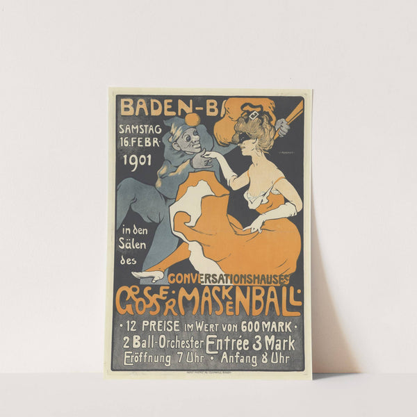 Baden-Baden, Samstag 16 Febr. 1901. Conversationshauses Grosser Maskenball (1901) by Ivo Puhonny