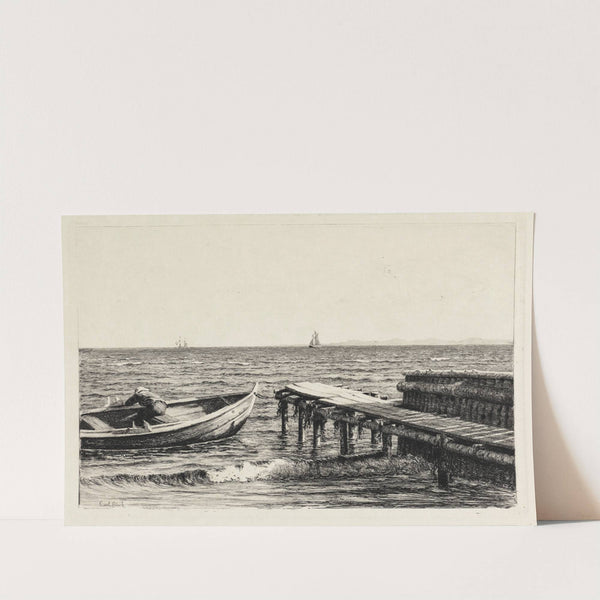 Båden ved broen (1887) by Carl Bloch