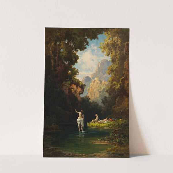 Badende Mädchen im Waldteich (1890) by Willy Moralt