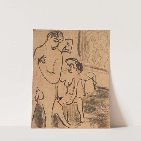 Badendes Paar im Atelier (1908) by Ernst Ludwig Kirchner