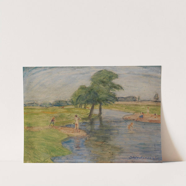 Badeszene (1920) by Otto Modersohn