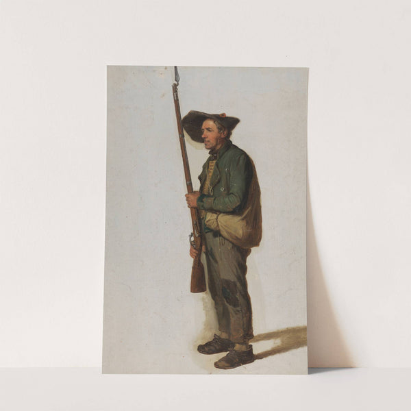 Badische Ordonnanz mit einem Gewehr by Johann Baptist Kirner