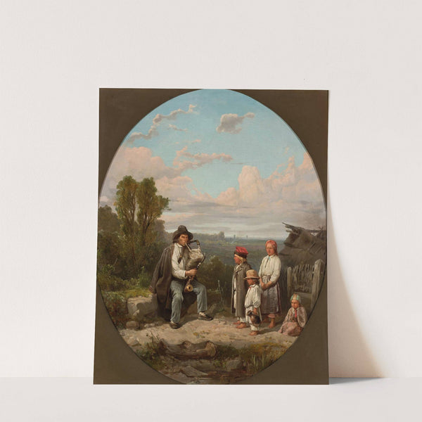 Bagpipe player by Józef Szermentowski