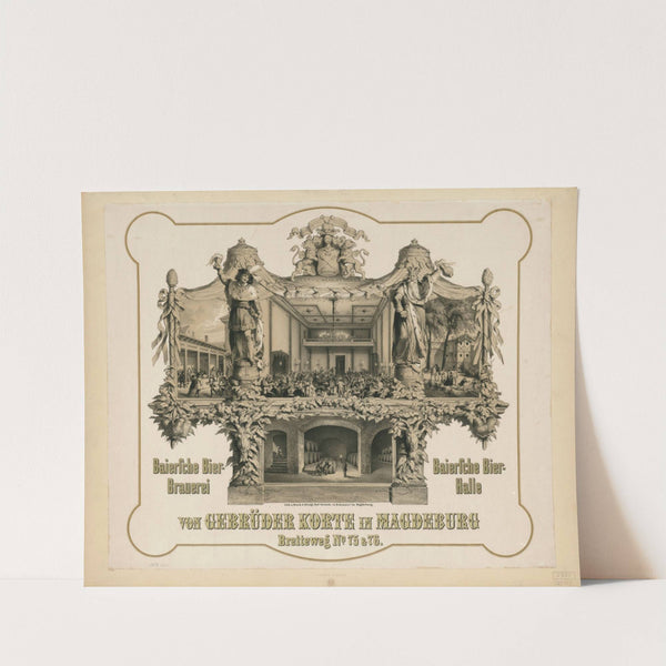 Baiersche Bier-Brauerei Baiersche Bier-Halle von Gebrüder Korte in Magdeburg (1860) by Ludwig Burger