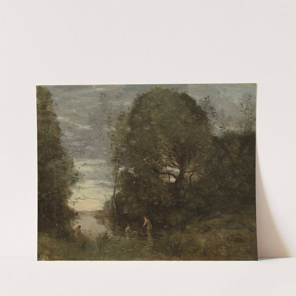 Baigneuses dans une crique boisée by Jean-Baptiste-Camille Corot