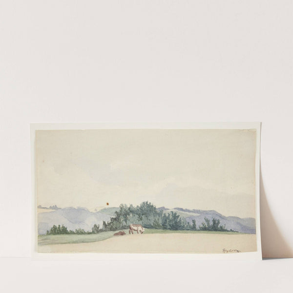 Bakket landskab med køer (1913) by Gerda Henning