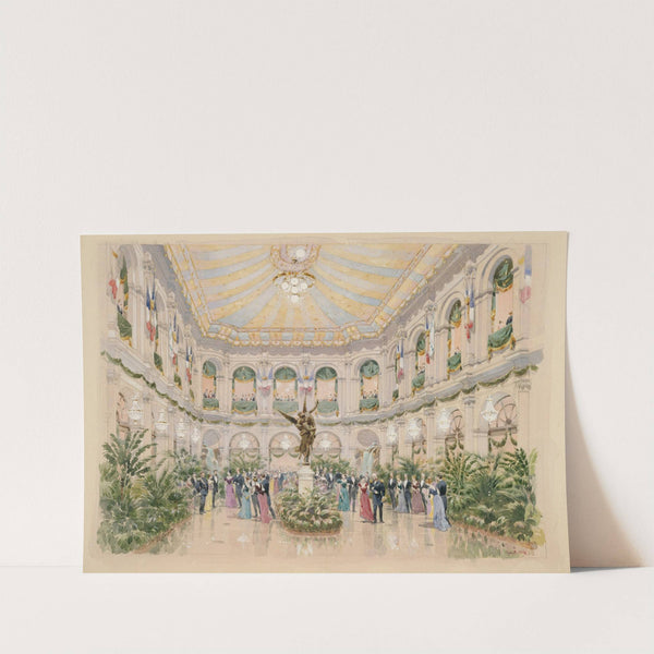 Bal dans la cour intérieure de l’Hôtel de Ville, 4ème arrondissement. Fêtes Franco-Russes à Paris, le 19 octobre 1893 (1915-1945) by Fédor Hoffbauer