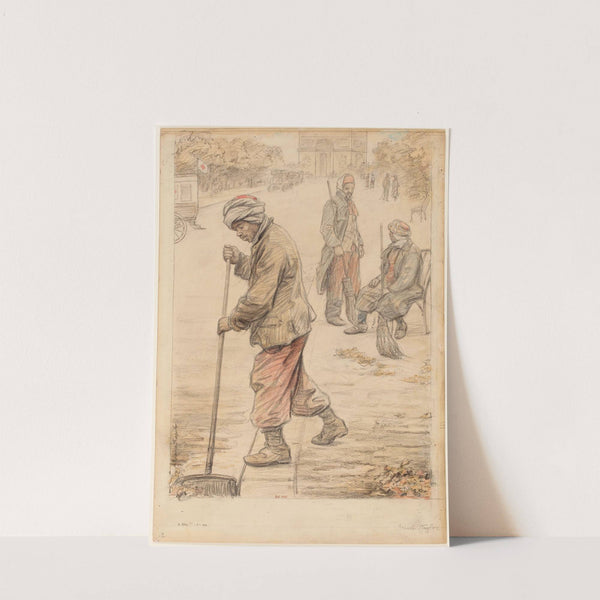 Balayeurs coloniaux, avenue des Champs-Elysées, 8ème arrondissemnt (1918-1919) by Achille Granchi-Taylor