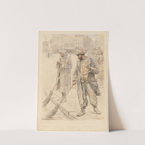 Balayeurs coloniaux, place Blanche à Montmartre (1918-1919) by Achille Granchi-Taylor