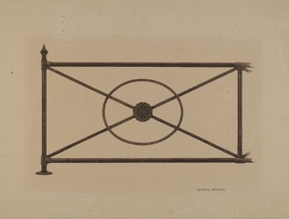 Balcony Railing with Cast Rosette
