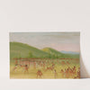 Ball-Play of The Choctaw–Ball Down (1834-1835) by George Catlin