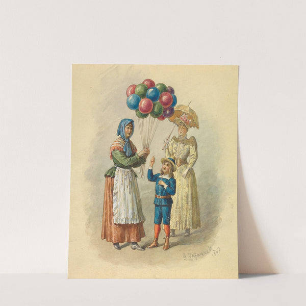 Ballon-Verkäuferin (1893) by Gustav Zafaurek