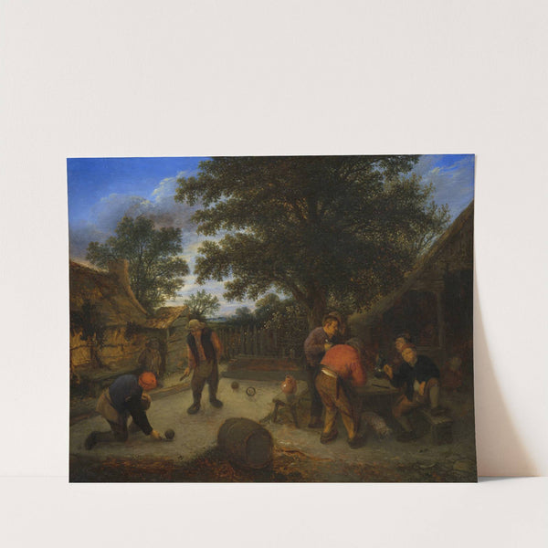 Ballplayers in the inn garden (c. 1660) by Adriaen van Ostade