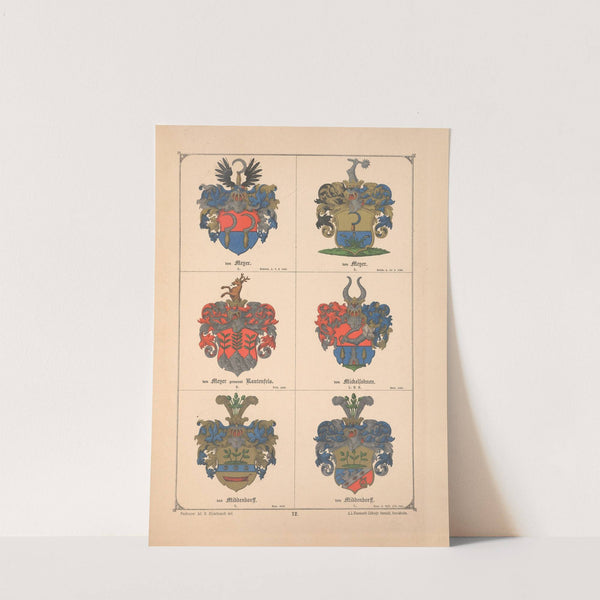 Baltisches Wappenbuch Pl.064 (1882) by Adolf Matthias Hildebrandt