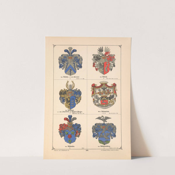 Baltisches Wappenbuch Pl.093 (1882) by Adolf Matthias Hildebrandt