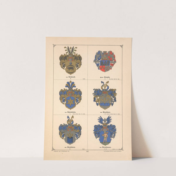 Baltisches Wappenbuch Pl.100 (1882) by Adolf Matthias Hildebrandt