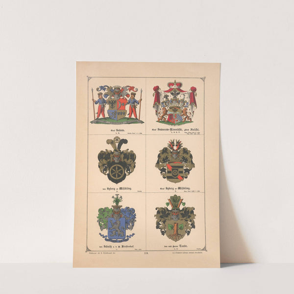 Baltisches Wappenbuch Pl.102 (1882) by Adolf Matthias Hildebrandt