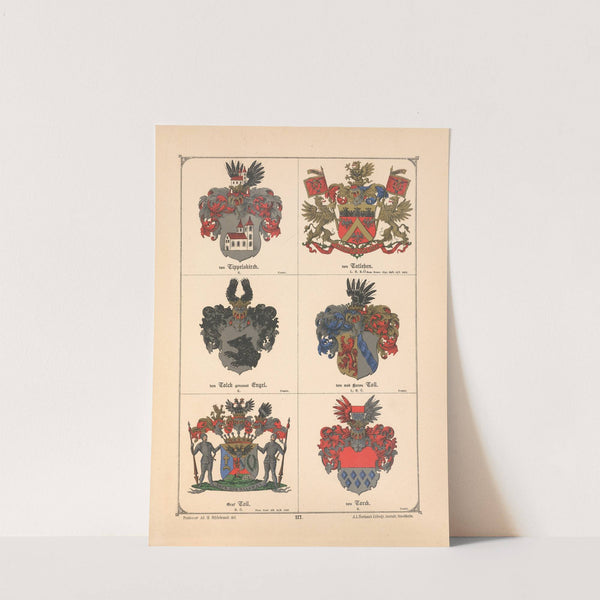 Baltisches Wappenbuch Pl.105 (1882) by Adolf Matthias Hildebrandt