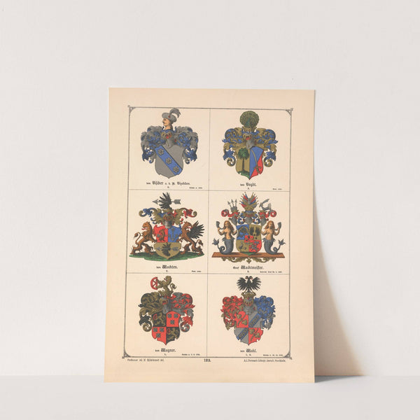 Baltisches Wappenbuch Pl.110 (1882) by Adolf Matthias Hildebrandt