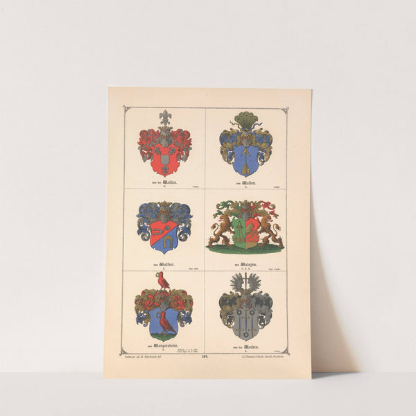 Baltisches Wappenbuch Pl.111 (1882) by Adolf Matthias Hildebrandt