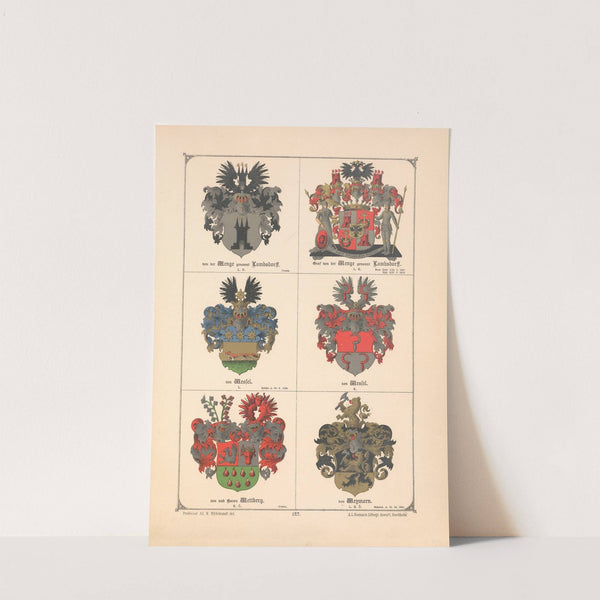 Baltisches Wappenbuch Pl.114 (1882) by Adolf Matthias Hildebrandt