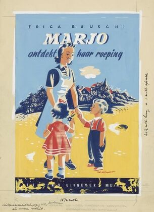 Bandontwerp voor; Erica Ruijsch, Marjo ontdekt haar roeping, 1946