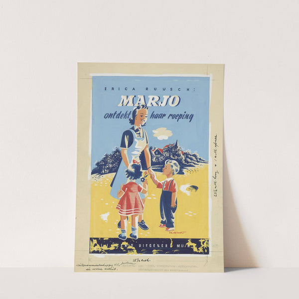 Bandontwerp voor; Erica Ruijsch, Marjo ontdekt haar roeping, 1946 by Eddy de Smet