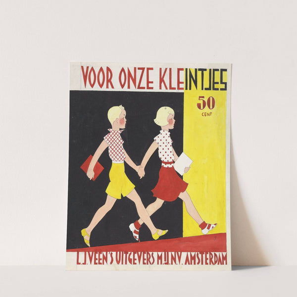 Bandontwerp voor; Henriëtte Dietz e.a., Voor onze kleintjes; geïllustreerde vertellingen om voor te lezen en zelf te lezen voor kinderen van 5-8 jaar, c. 1928 by Miep de Feijter