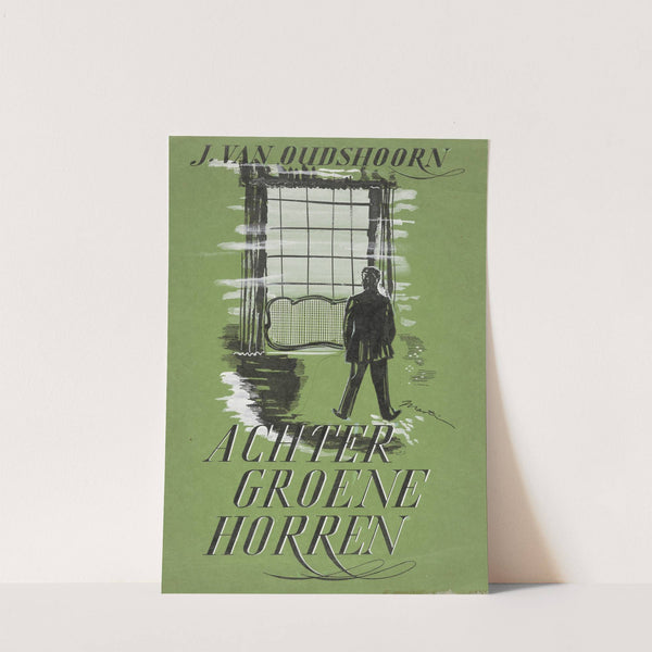 Bandontwerp voor; J. van Oudshoorn, Achter groene horren, 1943-1945 by Martin Horwitz