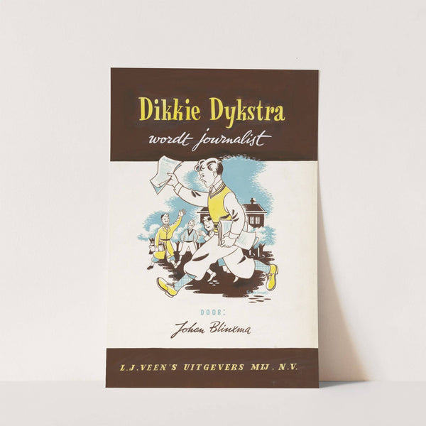 Bandontwerp voor; Johan Blinxma, Dikkie Dijkstra wordt journalist, c. 1947 by Eddy de Smet