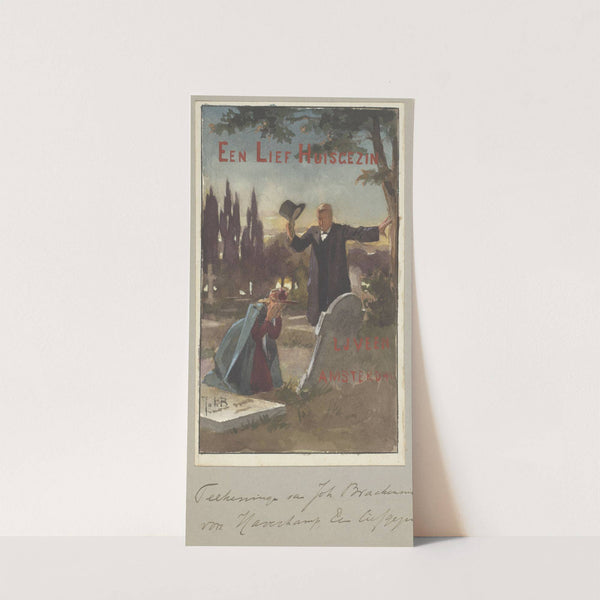 Bandontwerp voor; Martha Haverkamp, Een lief gezin en andere novellen en schetsen, 1889 by Johan Braakensiek