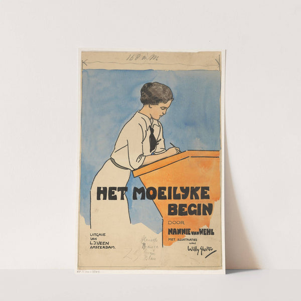 Bandontwerp voor; Nannie van Wehl, Het moeilijke begin, 1915 by Willy Sluiter