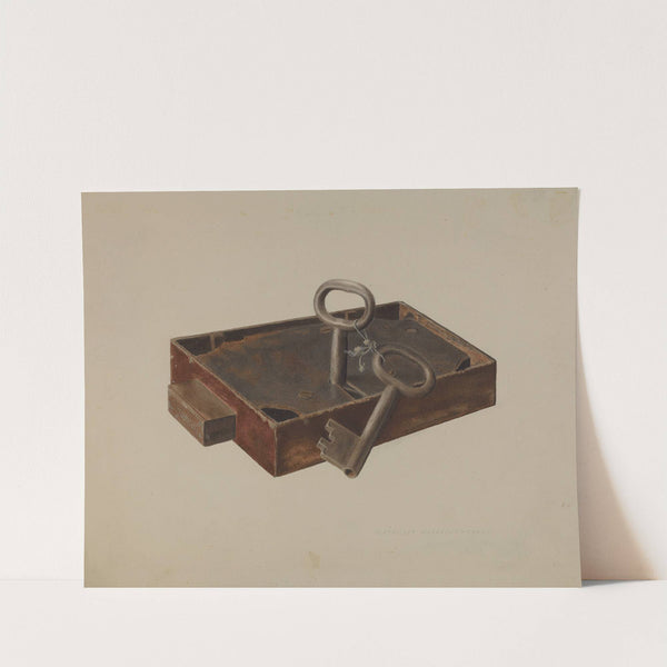 Bar Lock and Keys by Alexander Anderson