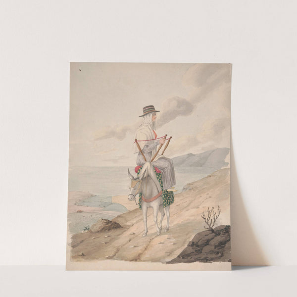 Barandilles, a woman on a donkey (1828) by Alfred Diston