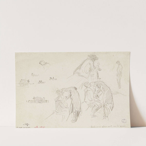 Barbiers au travail sur les quais, omnibus by Frédéric Houbron