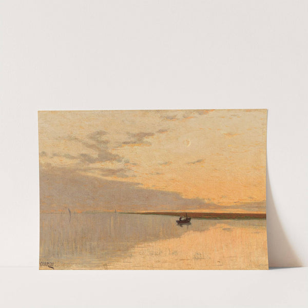 Barca al tramonto (Boat at Sunset, Venice) by Guglielmo Ciardi